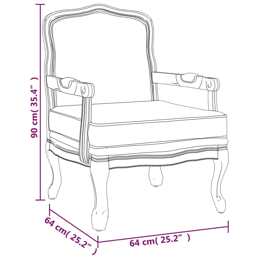 Fauteuil 64X64X90 Cm Stof Donker