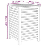 Wasmand 45X45X65 Cm Massief Walnotenhout