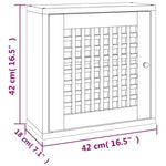 Wandkast 42X18X42 Cm Massief Walnotenhout