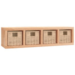 Wandschap Met Manden 62X18X16 Cm Massief Walnotenhout