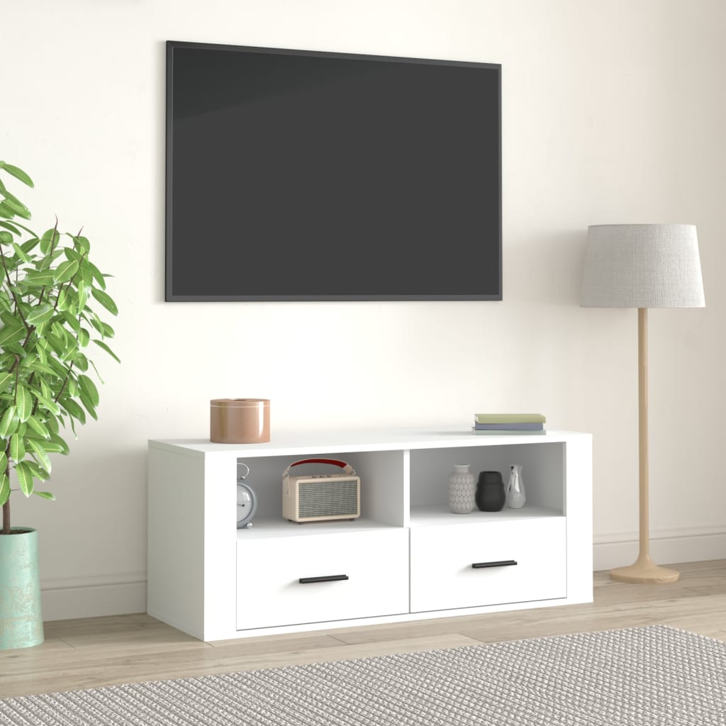 Tv-Meubel 100X35X40 Cm Bewerkt Hout Kleurig