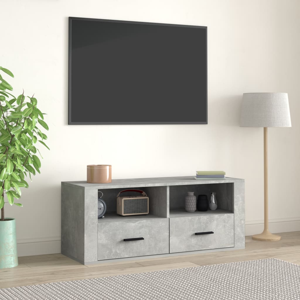 Tv-Meubel 100X35X40 Cm Bewerkt Hout Kleurig