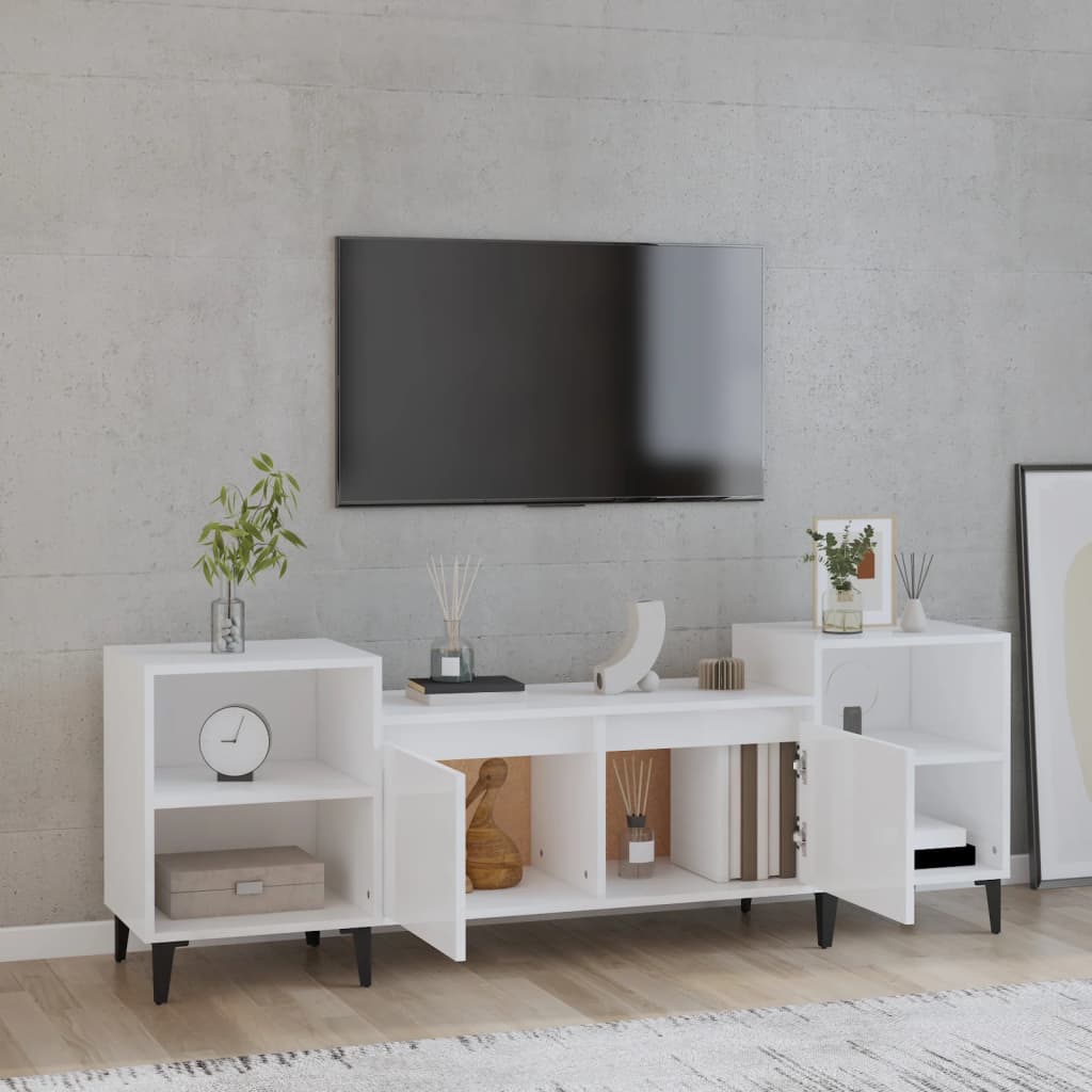 Tv-Meubel 160X35X55 Cm Bewerkt Hout