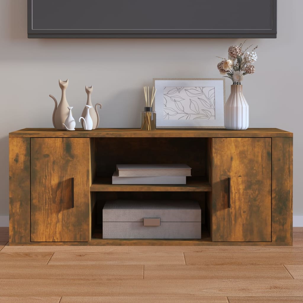 Tv-Meubel 100X35X40 Cm Bewerkt Hout