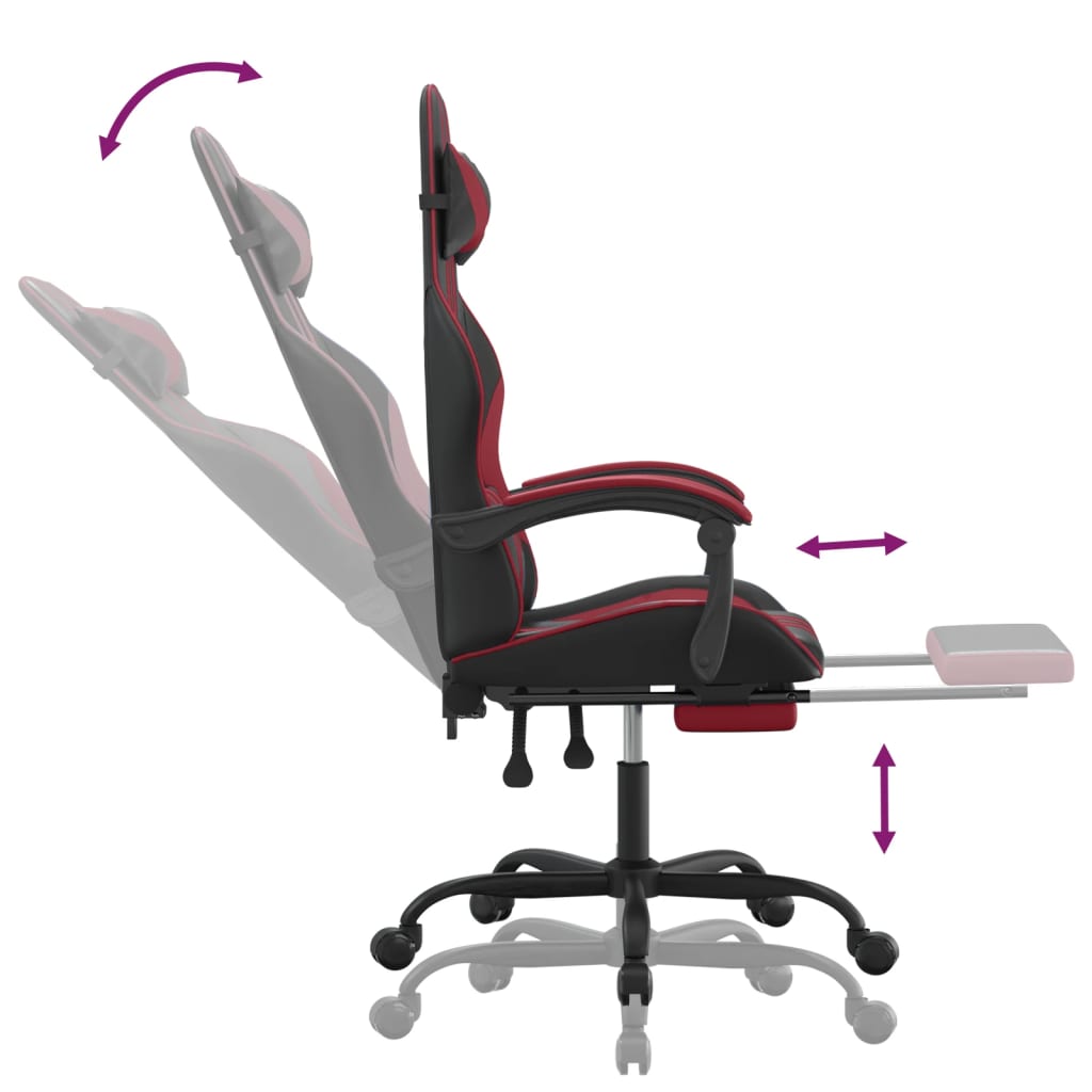 Gamestoel Kunstleer Wit En