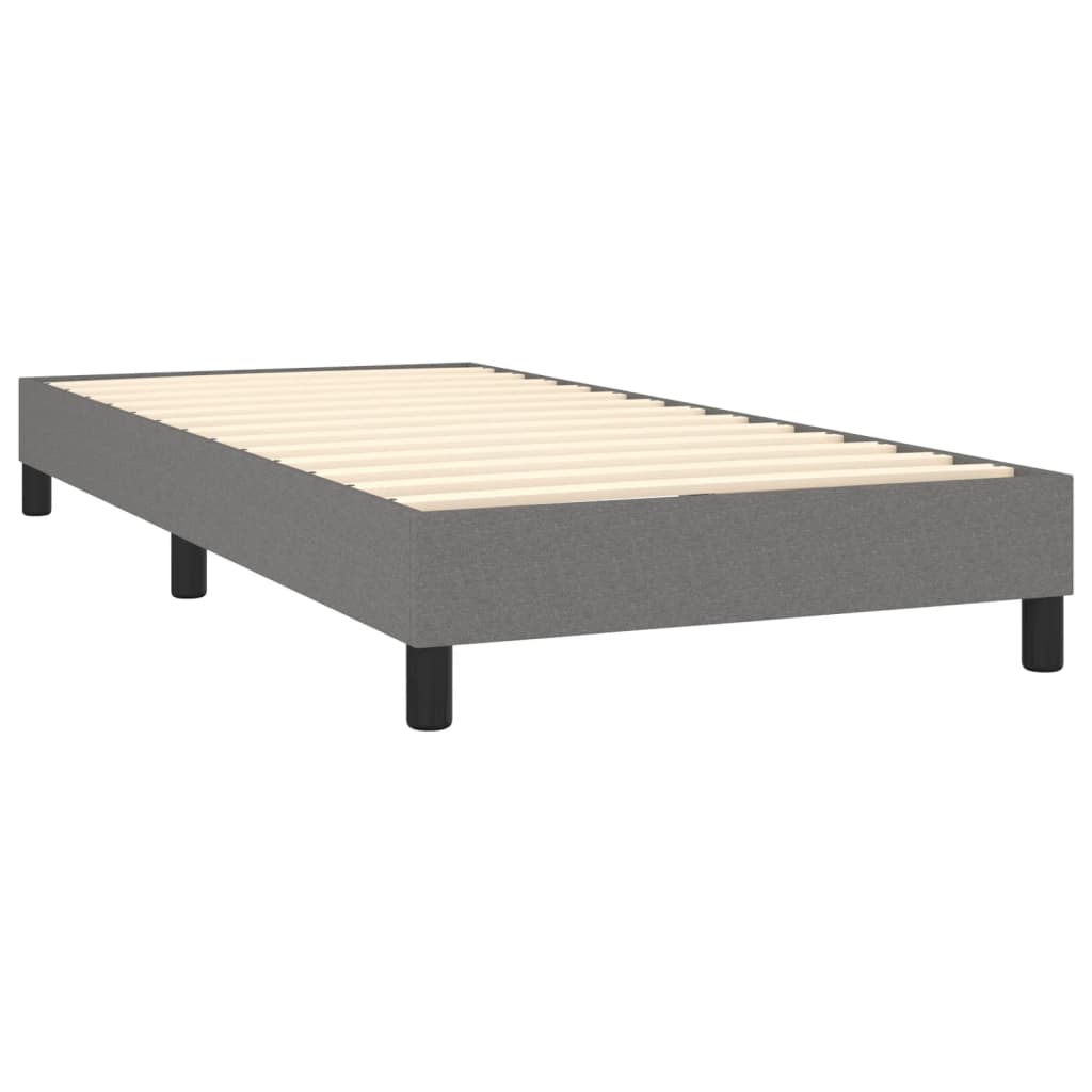 Bedframe Zonder Matras Stof Donkergrijs