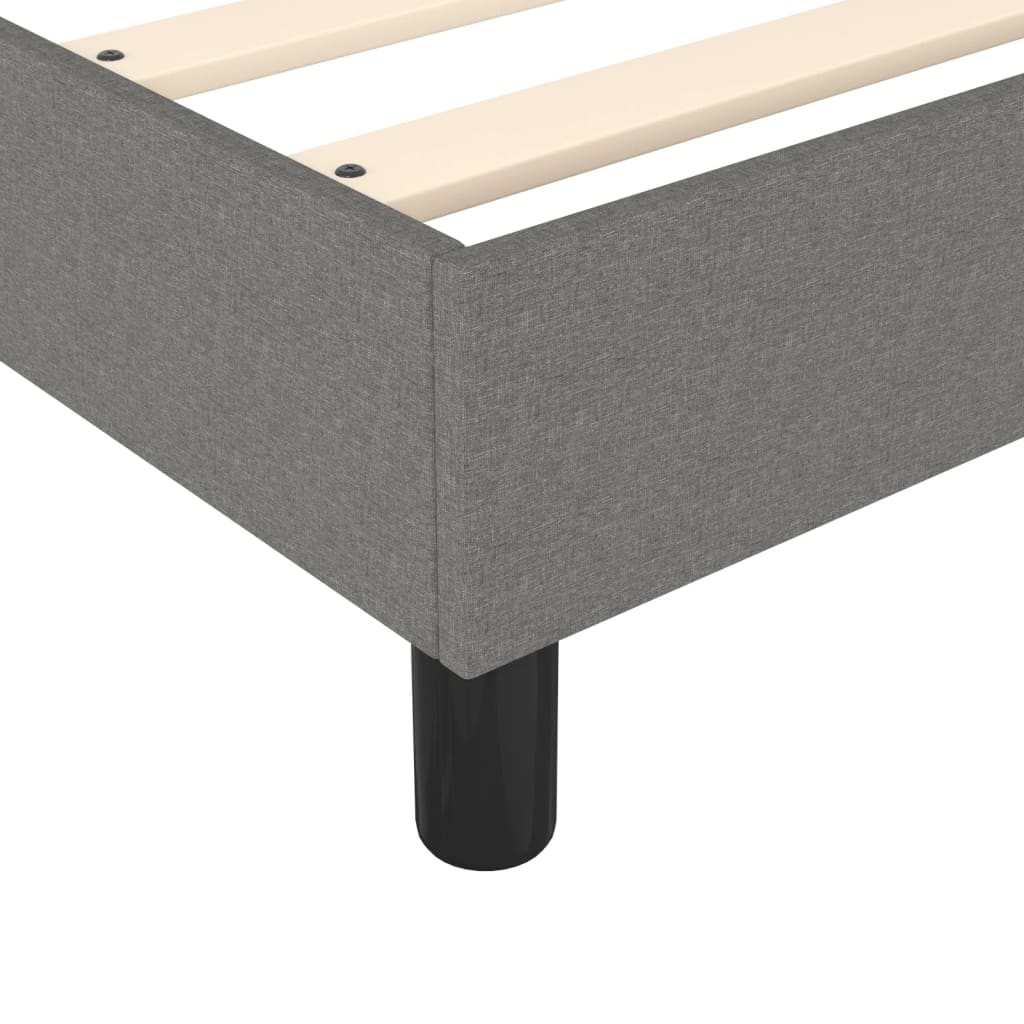 Bedframe Zonder Matras Stof Donkergrijs