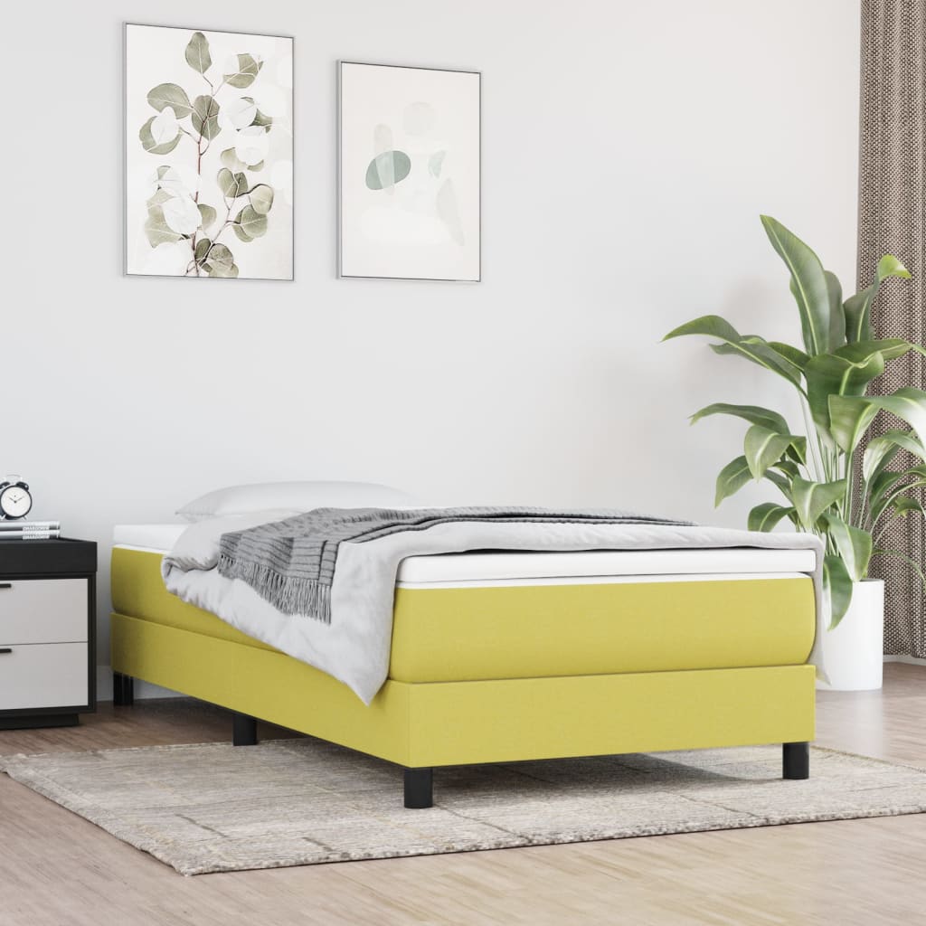 Bedframe Zonder Matras Stof Groen