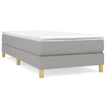 Bedframe Zonder Matras Stof Lichtgrijs