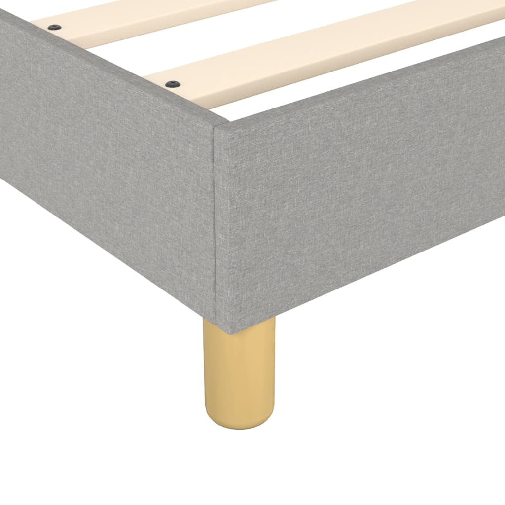 Bedframe Zonder Matras Stof Lichtgrijs