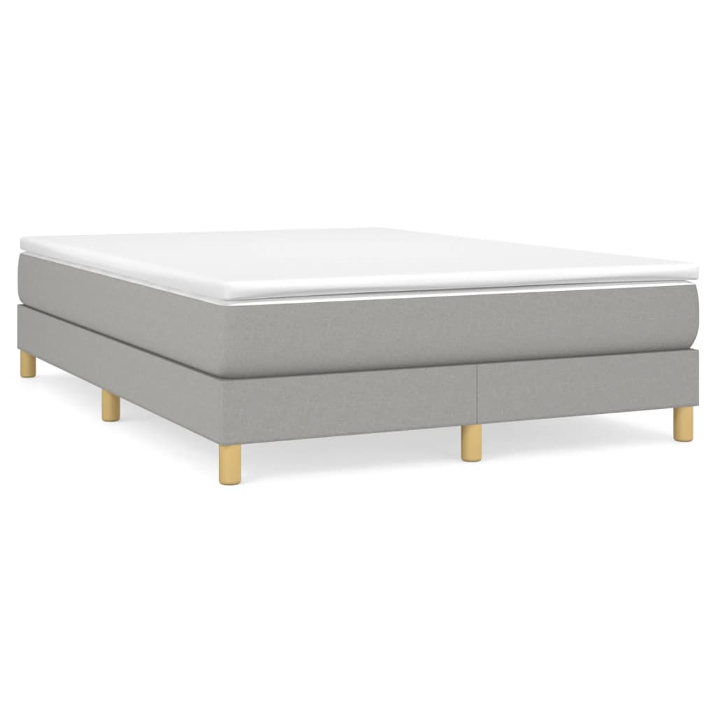 Bedframe Zonder Matras Stof Lichtgrijs