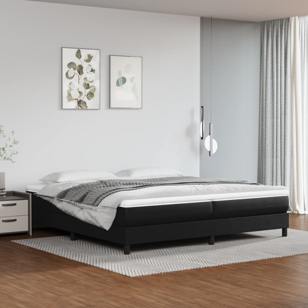 Bedframe Kunstleer Zwart