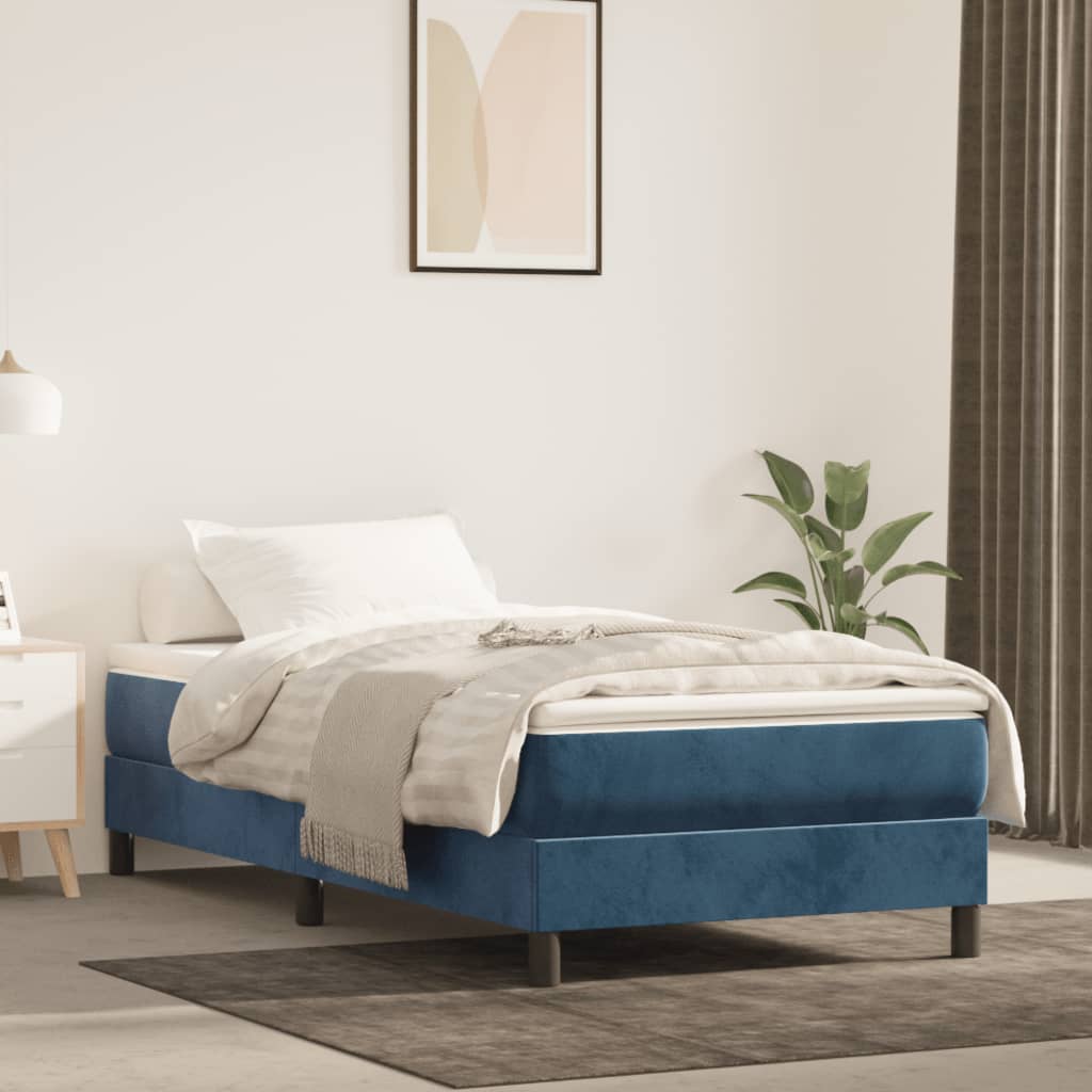 Bedframe Fluweel Donkerblauw