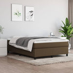 Bedframe Zonder Matras Stof Donkerbruin