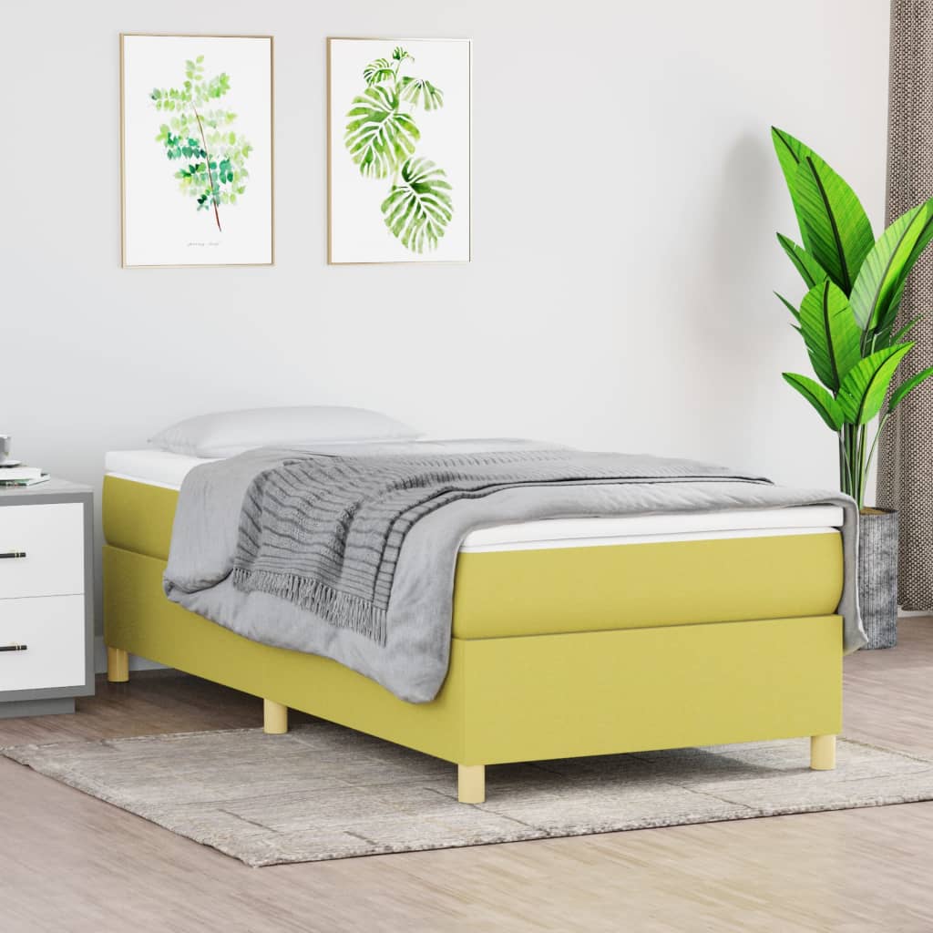 Bedframe Zonder Matras Stof Groen