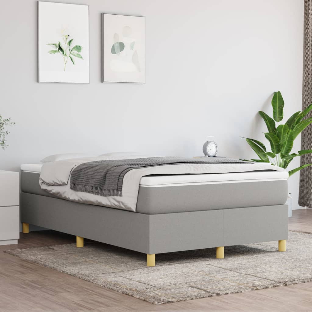 Bedframe Zonder Matras Stof Lichtgrijs