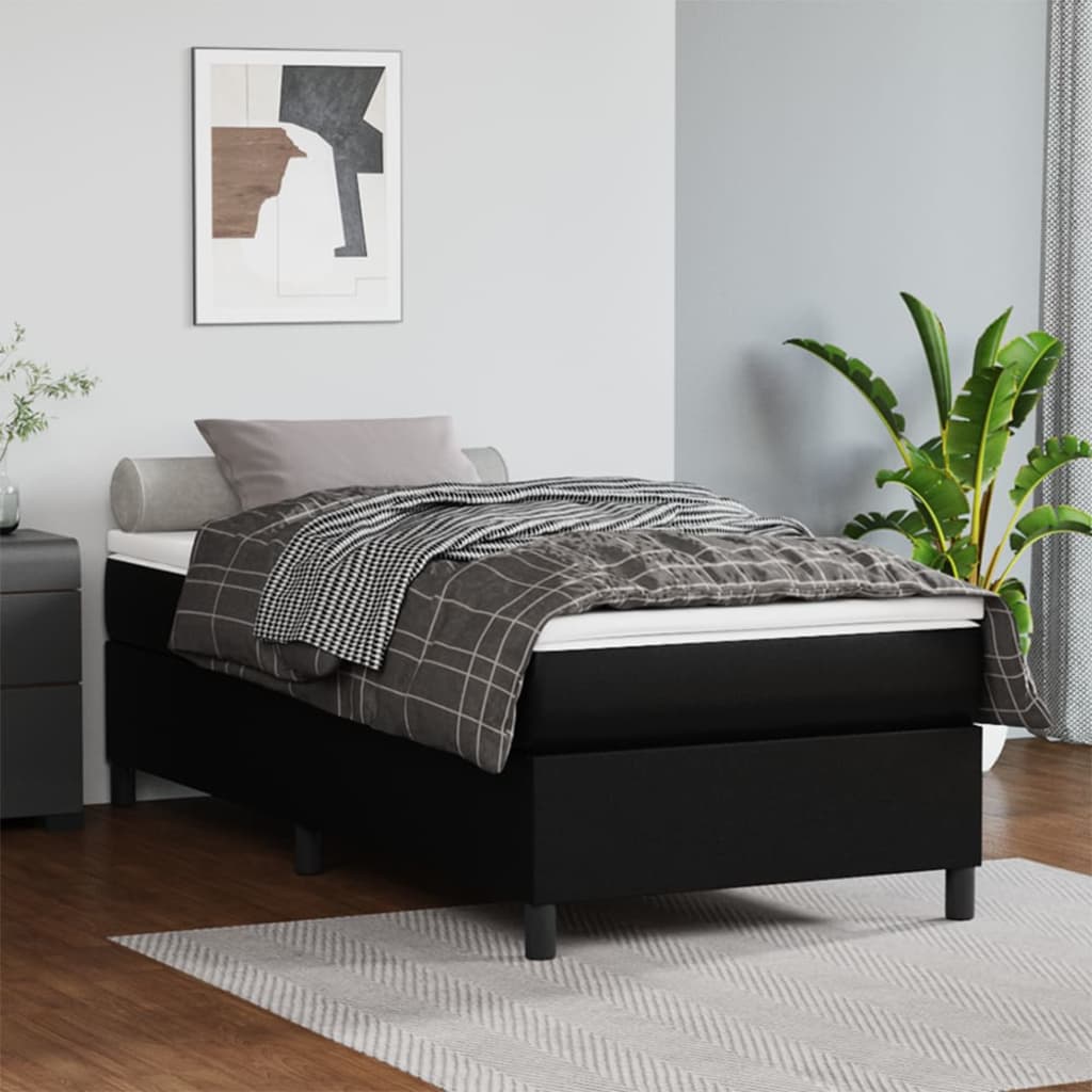 Bedframe Kunstleer Zwart