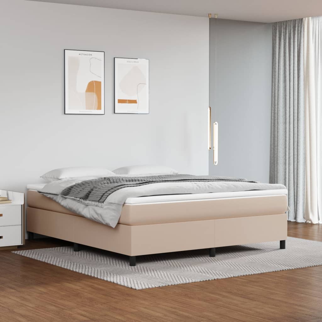 Bedframe Kunstleer Kleurig Cappuccino