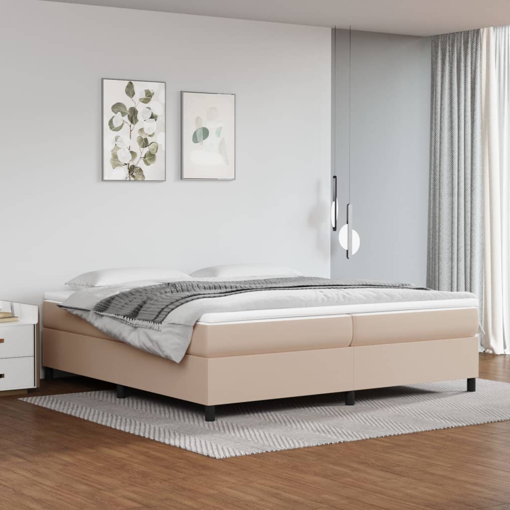 Bedframe Kunstleer Kleurig Cappuccino