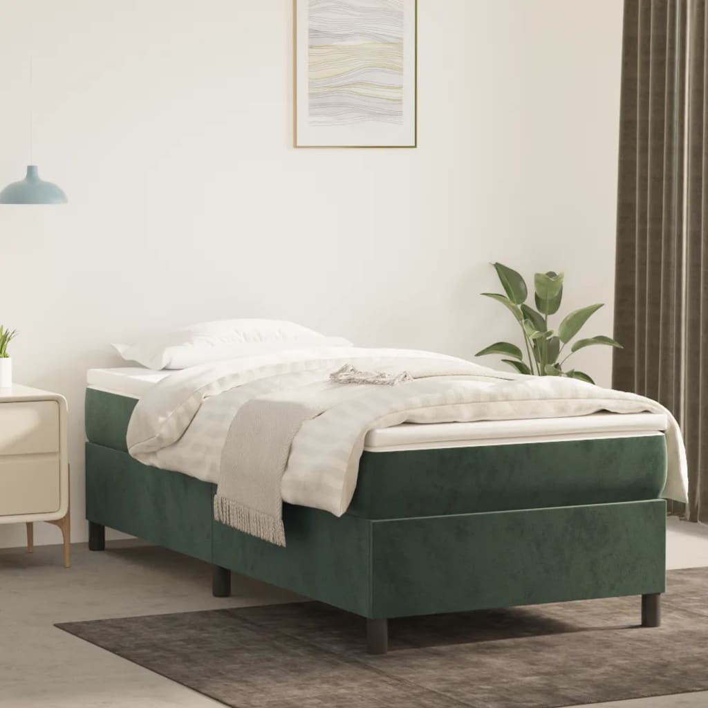 Bedframe Fluweel Donkergroen