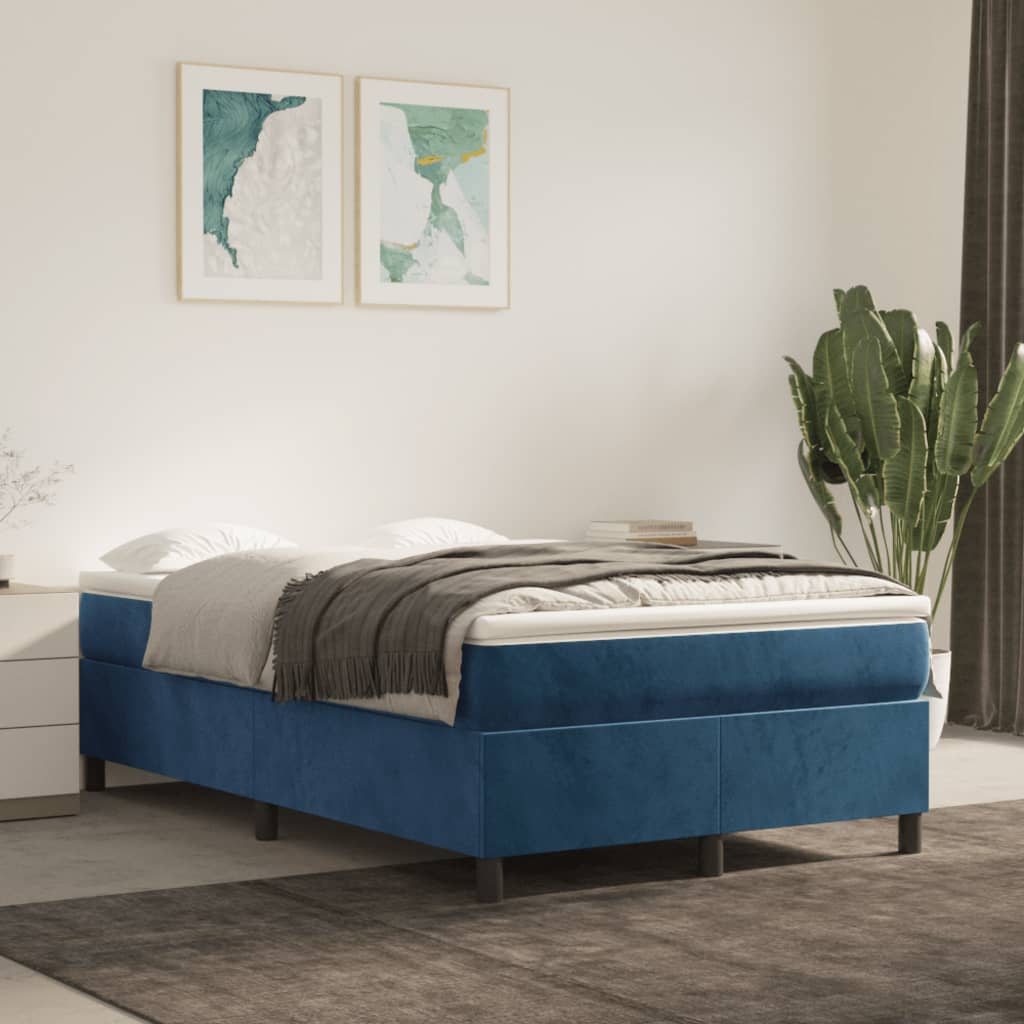 Bedframe Fluweel Donkerblauw