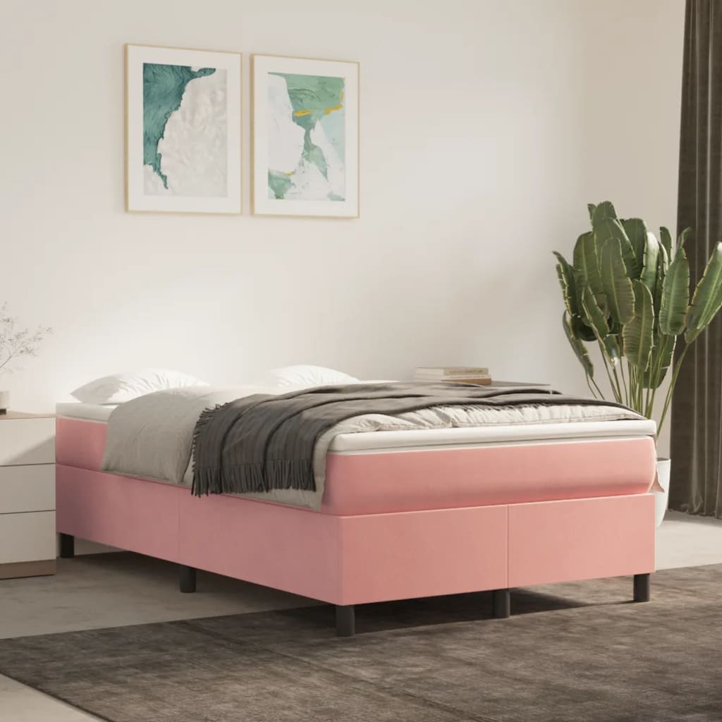 Bedframe Fluweel Roze