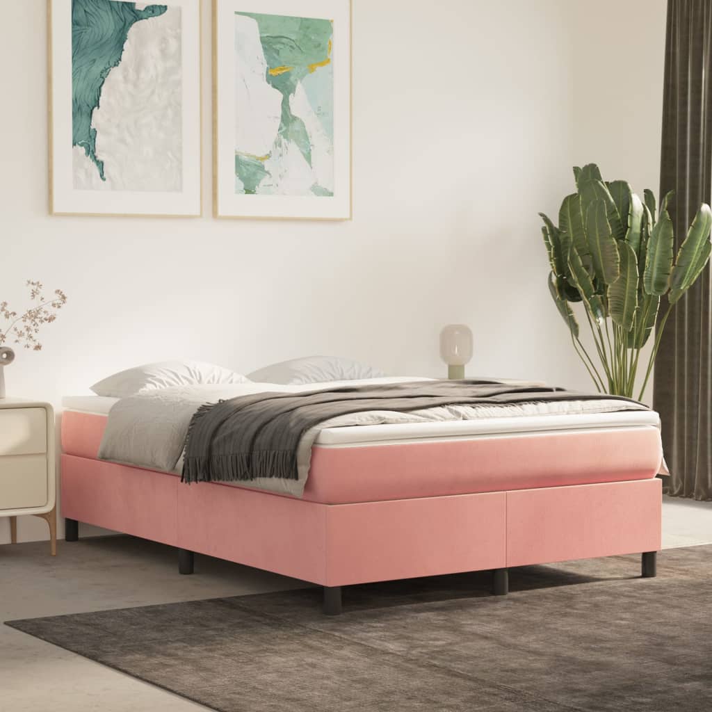 Bedframe Fluweel Roze