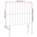 Hoofdborden 2 St 80X5X78/88 Cm Stof
