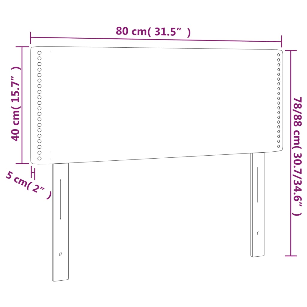 Hoofdbord Led Stof Taupe