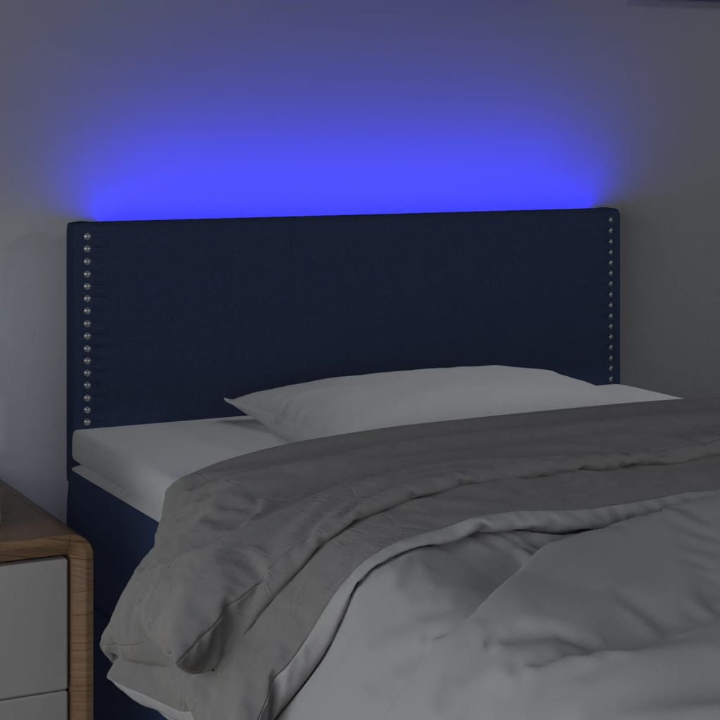 Hoofdbord Led Stof Blauw