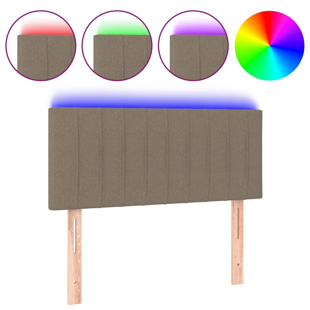 Hoofdbord Led Stof Taupe