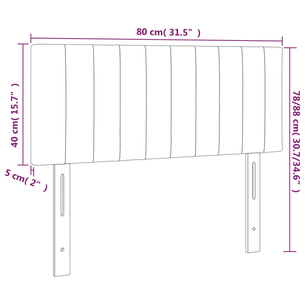 Hoofdbord Led Stof Taupe