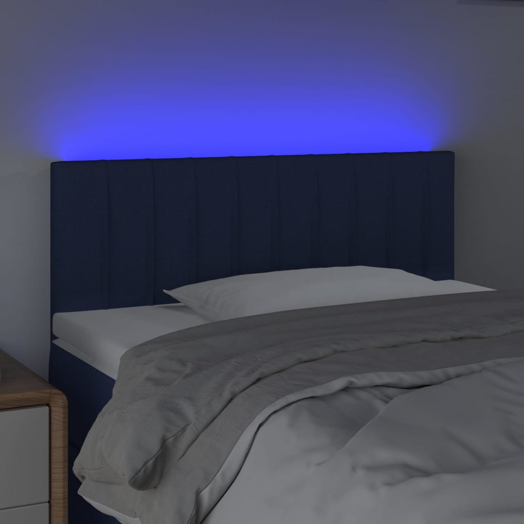 Hoofdbord Led Stof Blauw