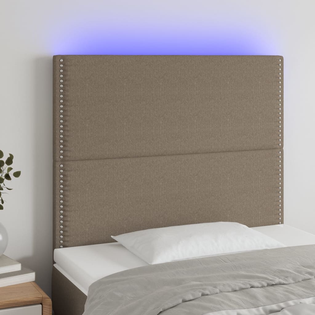 Hoofdbord Led Stof Taupe