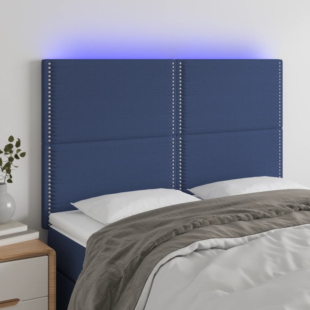 Hoofdbord Led Stof Blauw