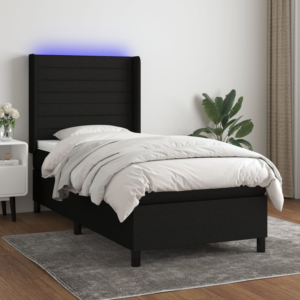 Boxspring Met Matras En Led Stof