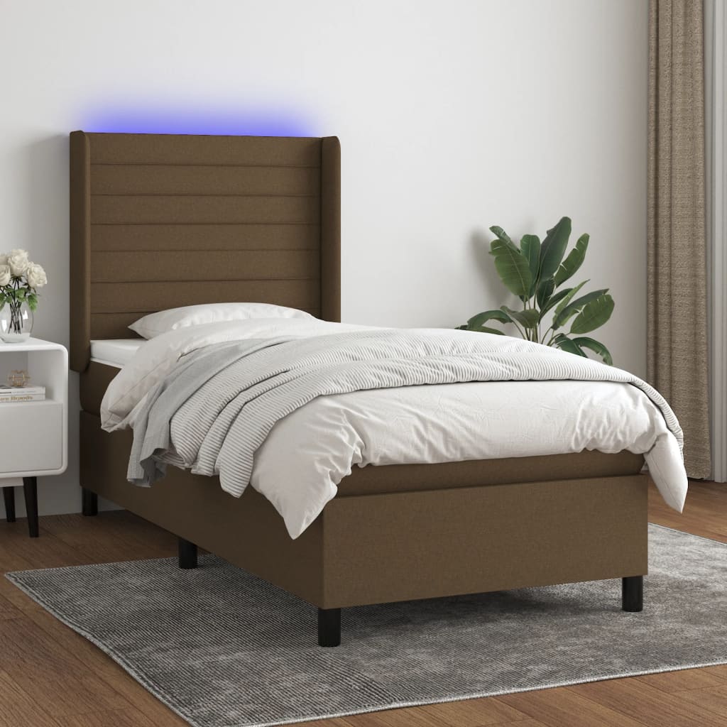 Boxspring Met Matras En Led Stof