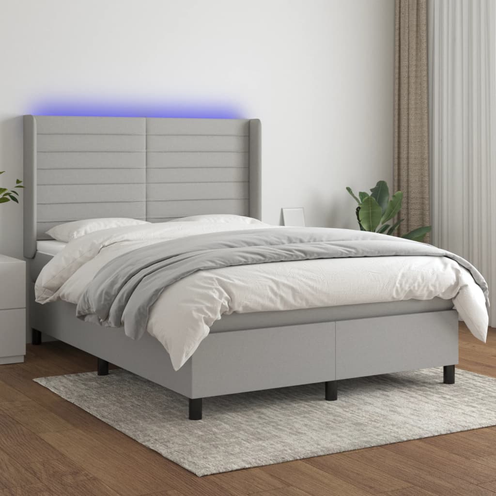 Boxspring Met Matras En Led Stof