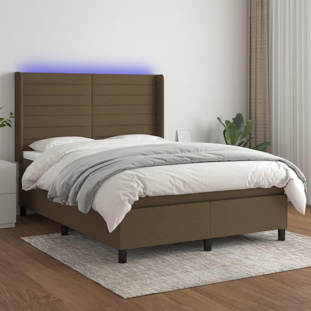 Boxspring Met Matras En Led Stof