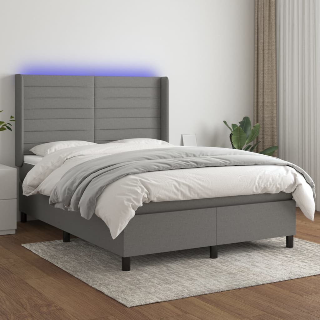 Boxspring Met Matras En Led Stof