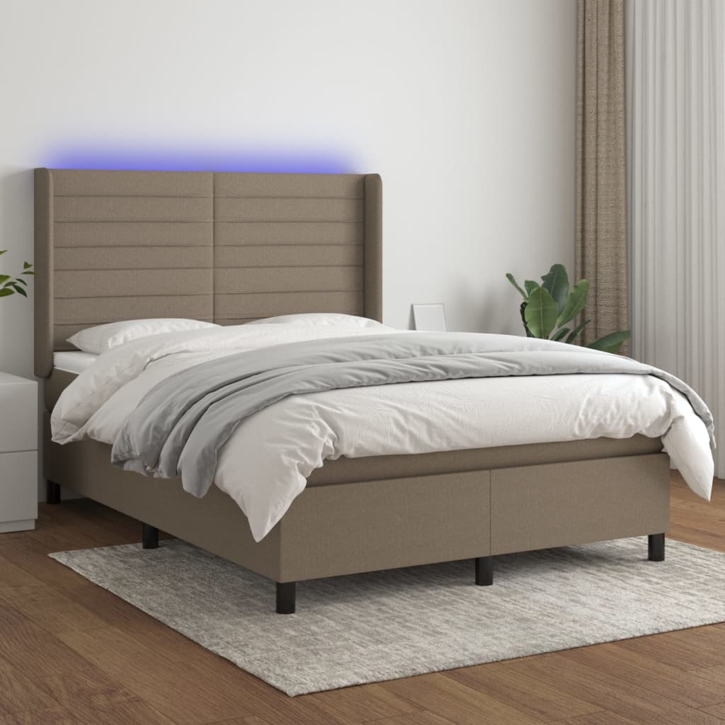 Boxspring Met Matras En Led Stof