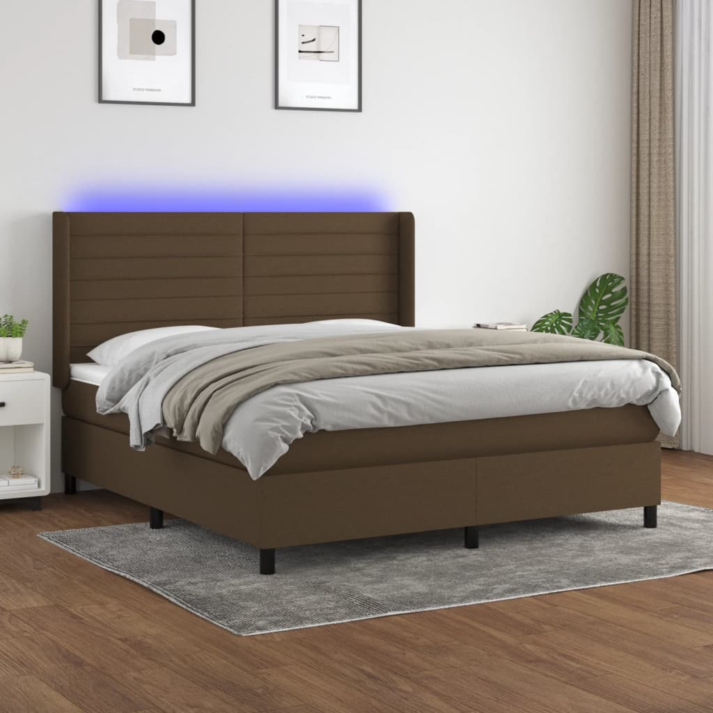 Boxspring Met Matras En Led Stof