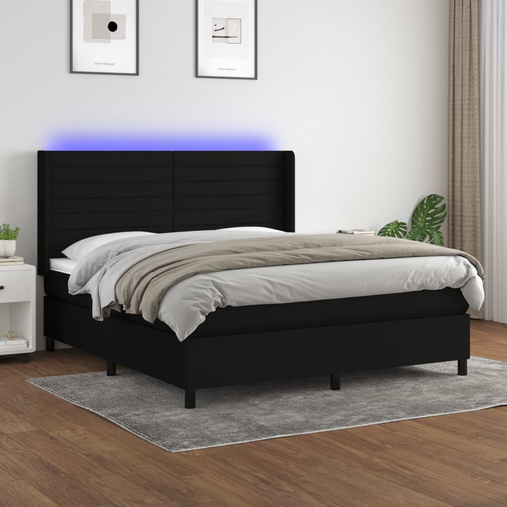 Boxspring Met Matras En Led Stof