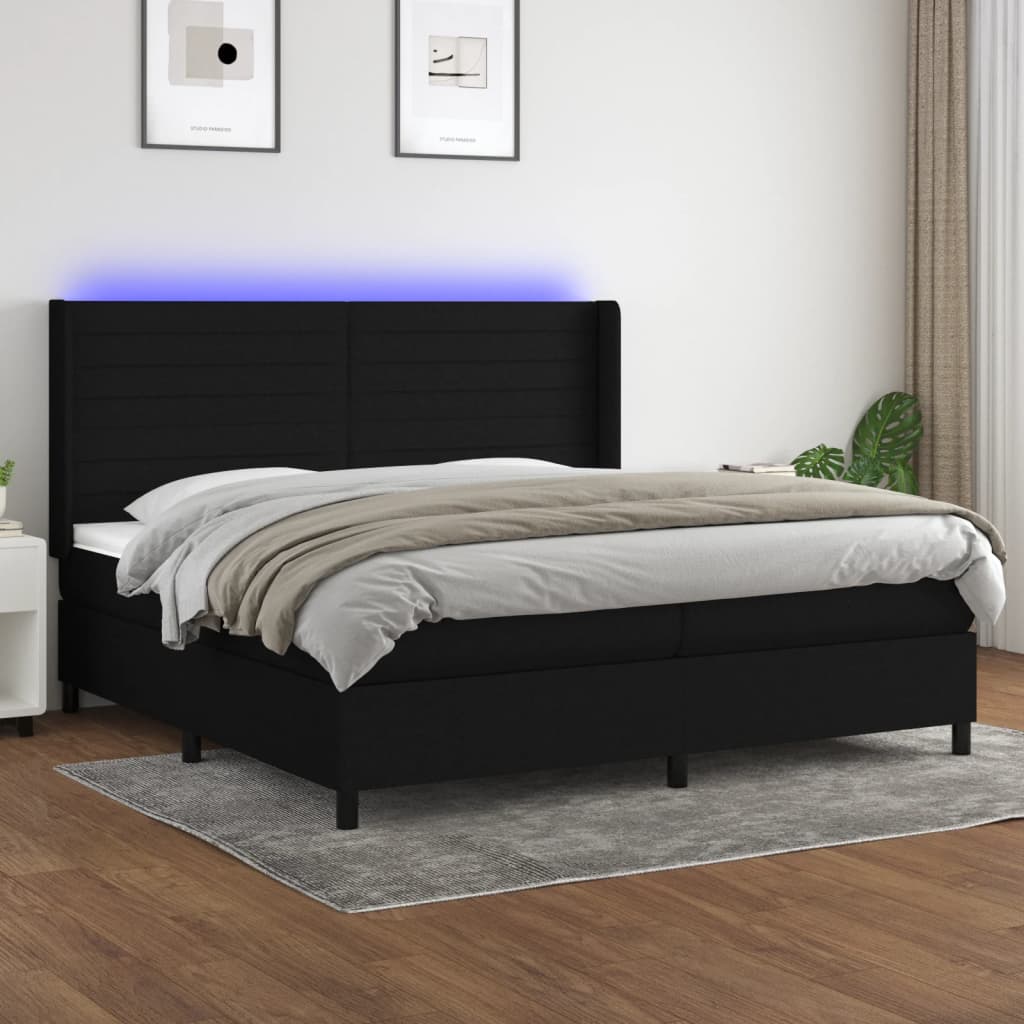 Boxspring Met Matras En Led Stof