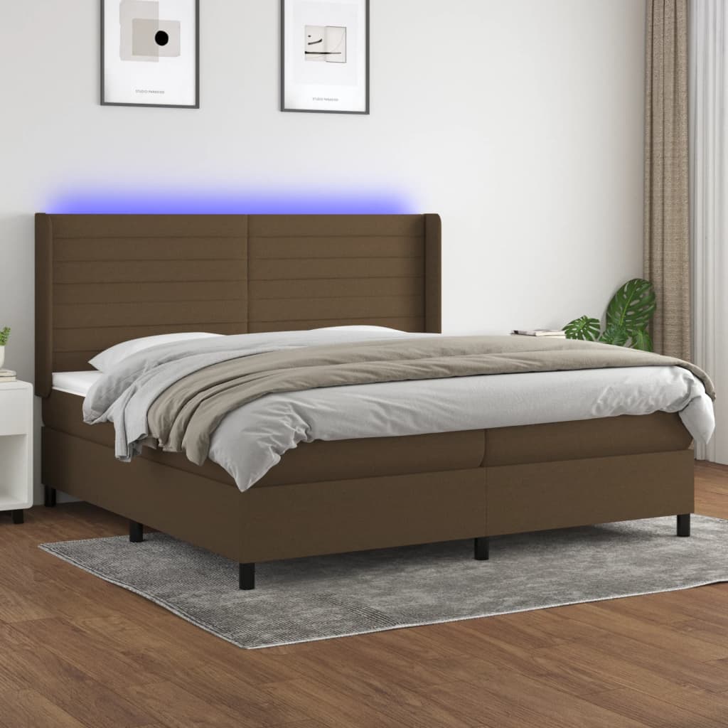 Boxspring Met Matras En Led Stof