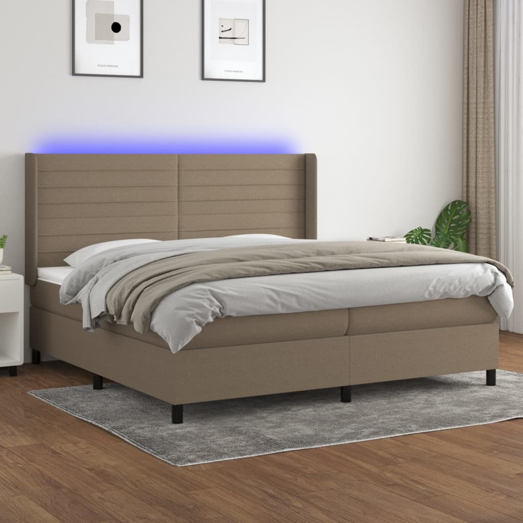 Boxspring Met Matras En Led Stof