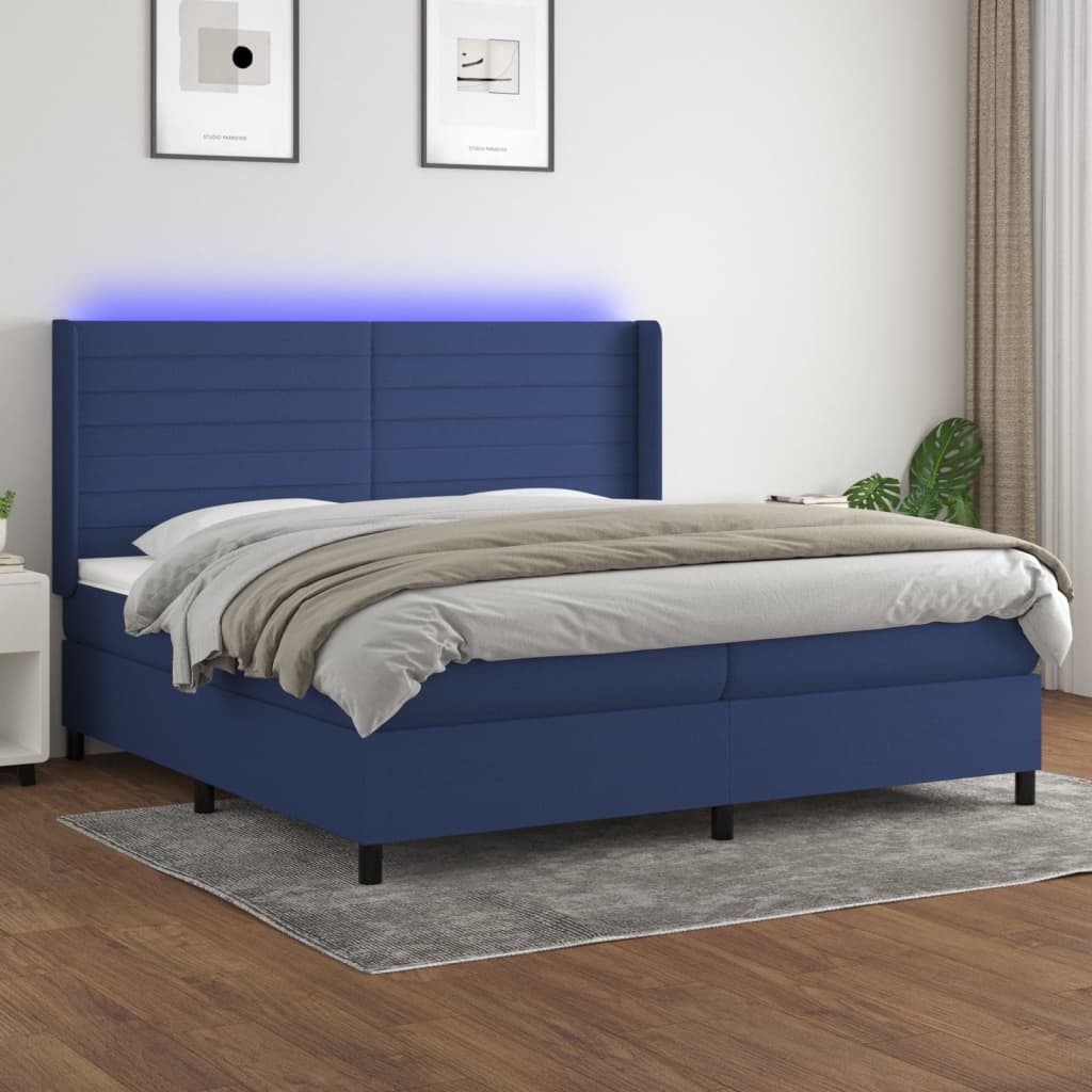 Boxspring Met Matras En Led Stof