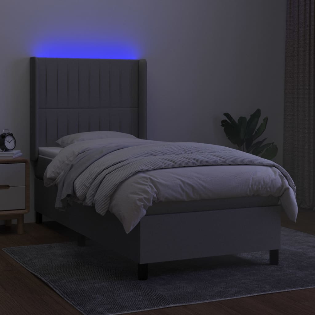 Boxspring Met Matras En Led Stof