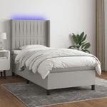 Boxspring Met Matras En Led Stof