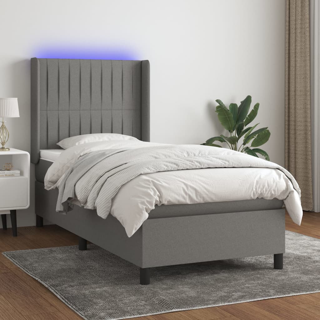 Boxspring Met Matras En Led Stof